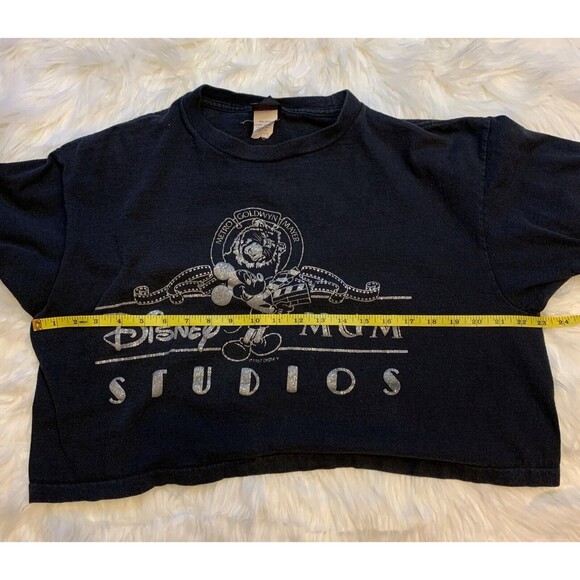 Disney MGM Studios 1987 Diamond Dust Black Cropped T-Shirt One Size Unisex USA - Picture 6 of 8